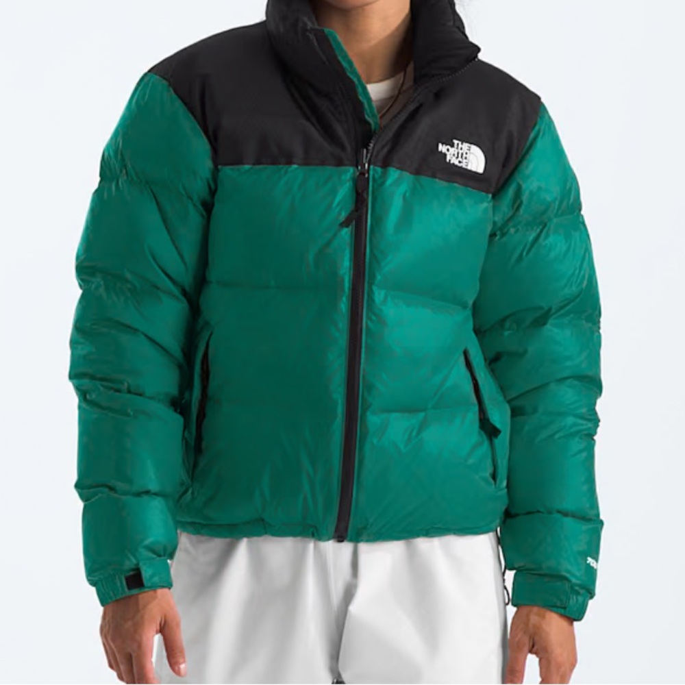 The North Face Green and Black Puffer Jacket